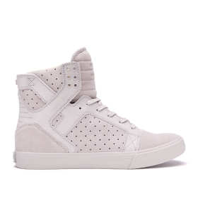 Supra SKYTOP Høye Sneakers Dame Sølv | NO-76854